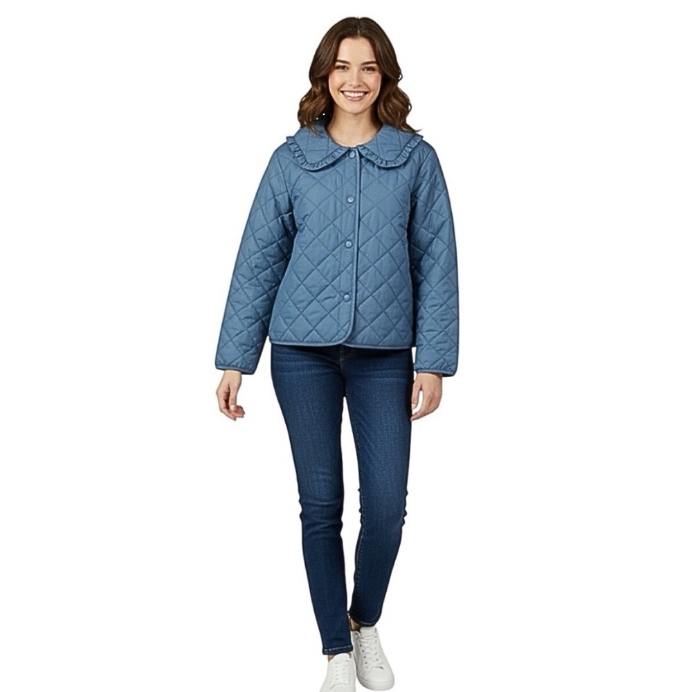 Lauren Conrad Quilted Jacket in Rendez Blue NWT Size XXL - Picture 4 of 15